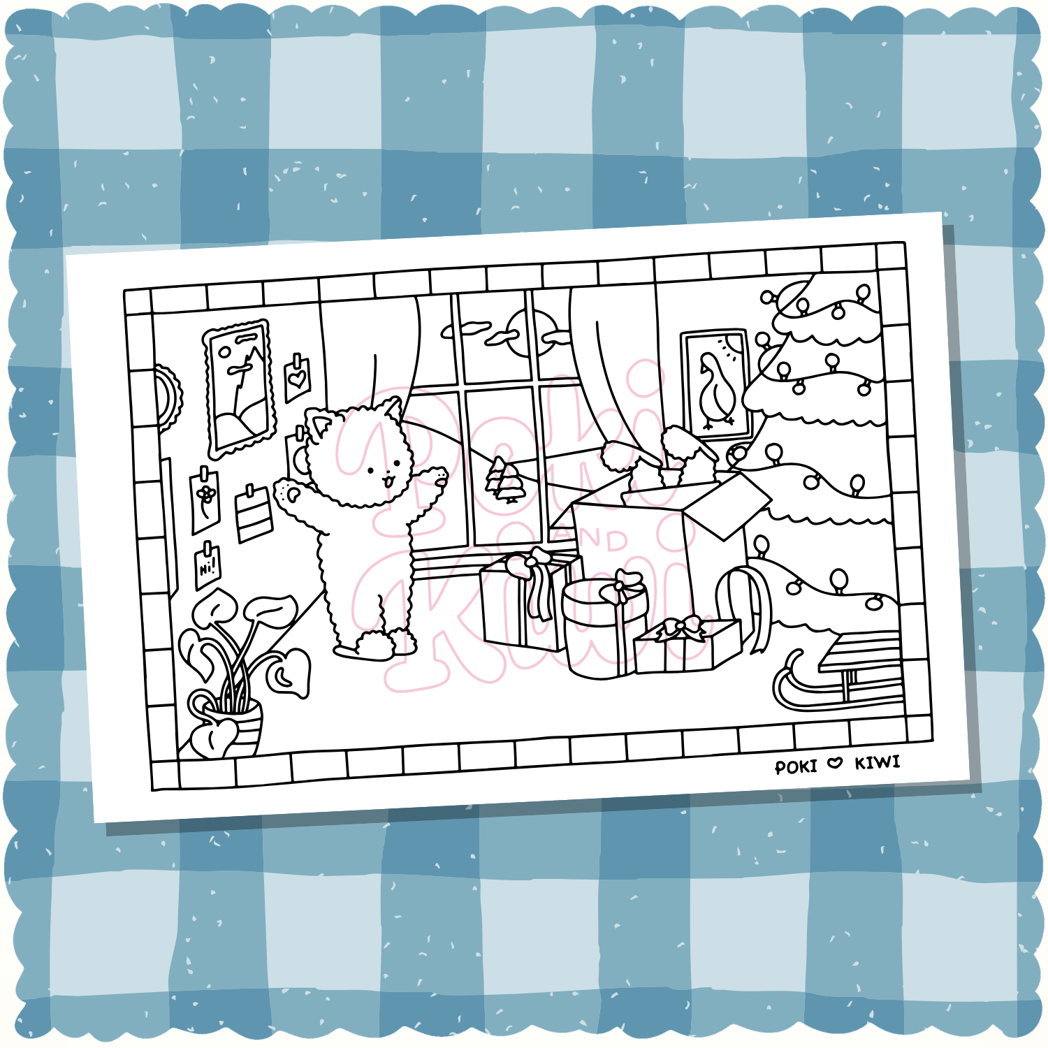 December-Coloring-Pages-Free-Download-Poki-and-Kiwi-Christmas-Morning