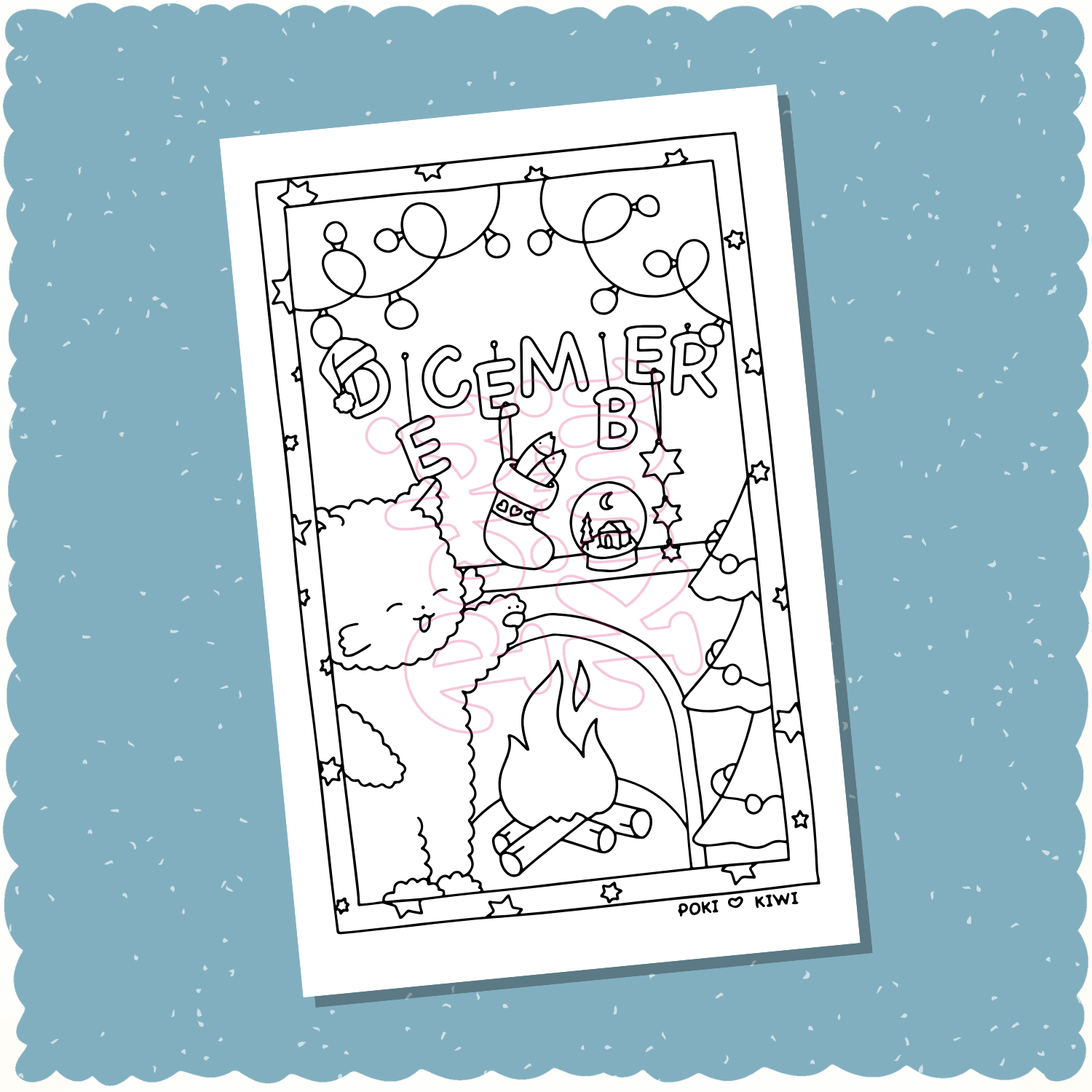 December-Coloring-Pages-Free-Download-Poki-and-Kiwi-Cute-Cats-Chimney