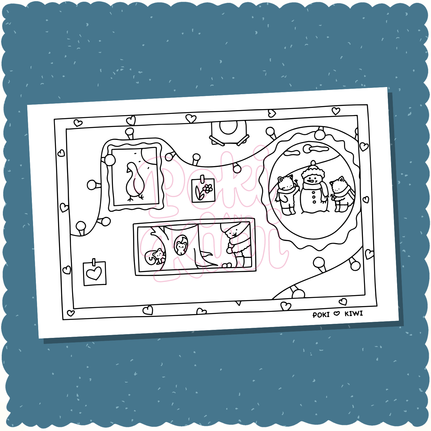 January-Coloring-Pages-Free-Download-Poki-and-Kiwi-Memorie-Wall