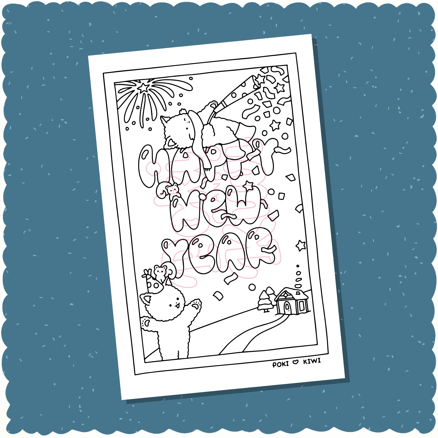 January-Coloring-Pages-Free-Download-Poki-and-Kiwi-New-Years-Celebration